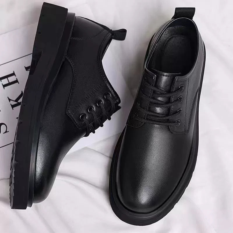 Men's Chunky Business Casual Leather Shoes - Premium Comfort & Anti-Slip Sole