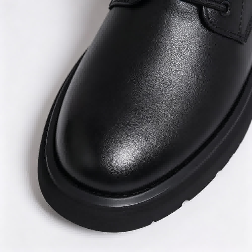 Men's Chunky Business Casual Leather Shoes - Premium Comfort & Anti-Slip Sole