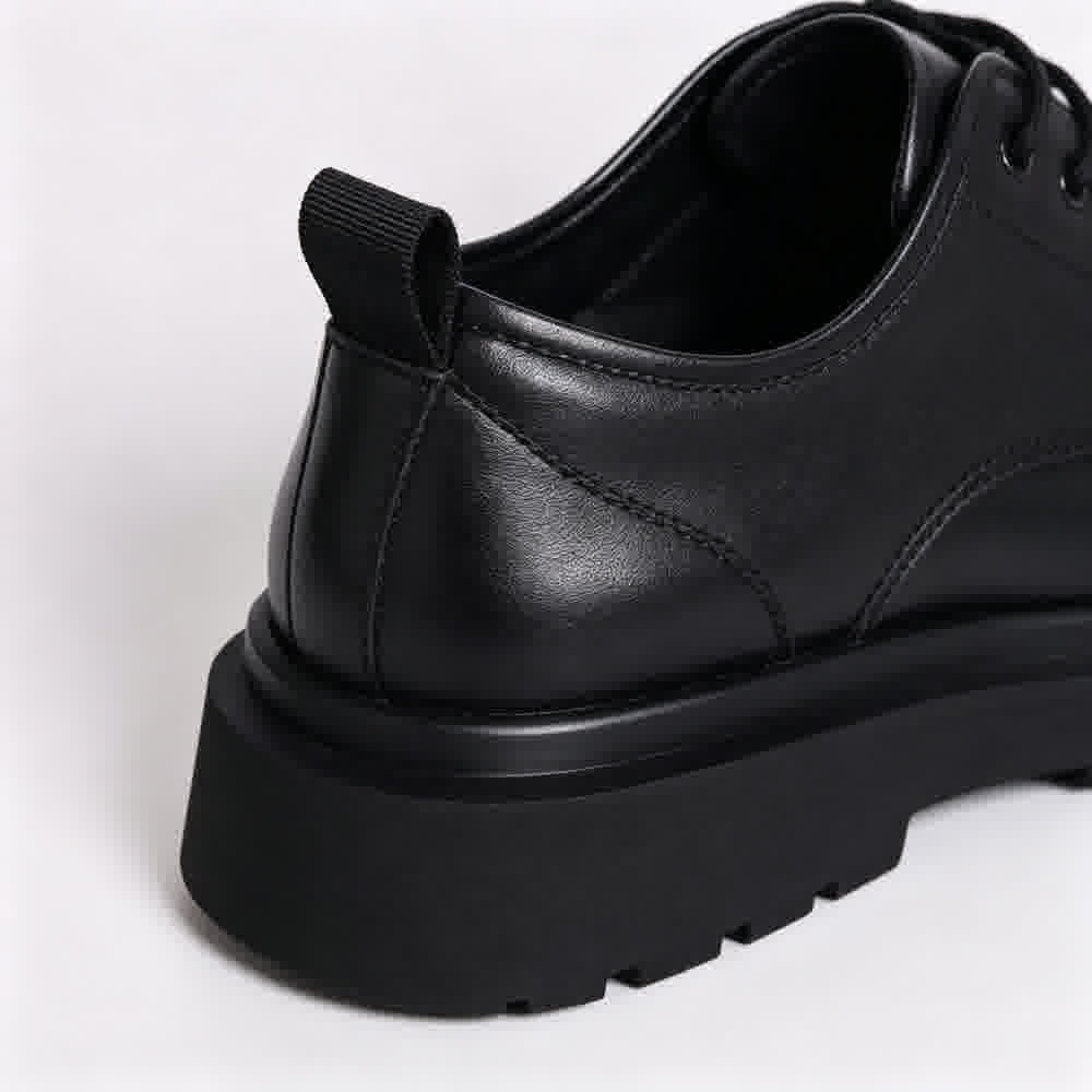 Men's Chunky Business Casual Leather Shoes - Premium Comfort & Anti-Slip Sole